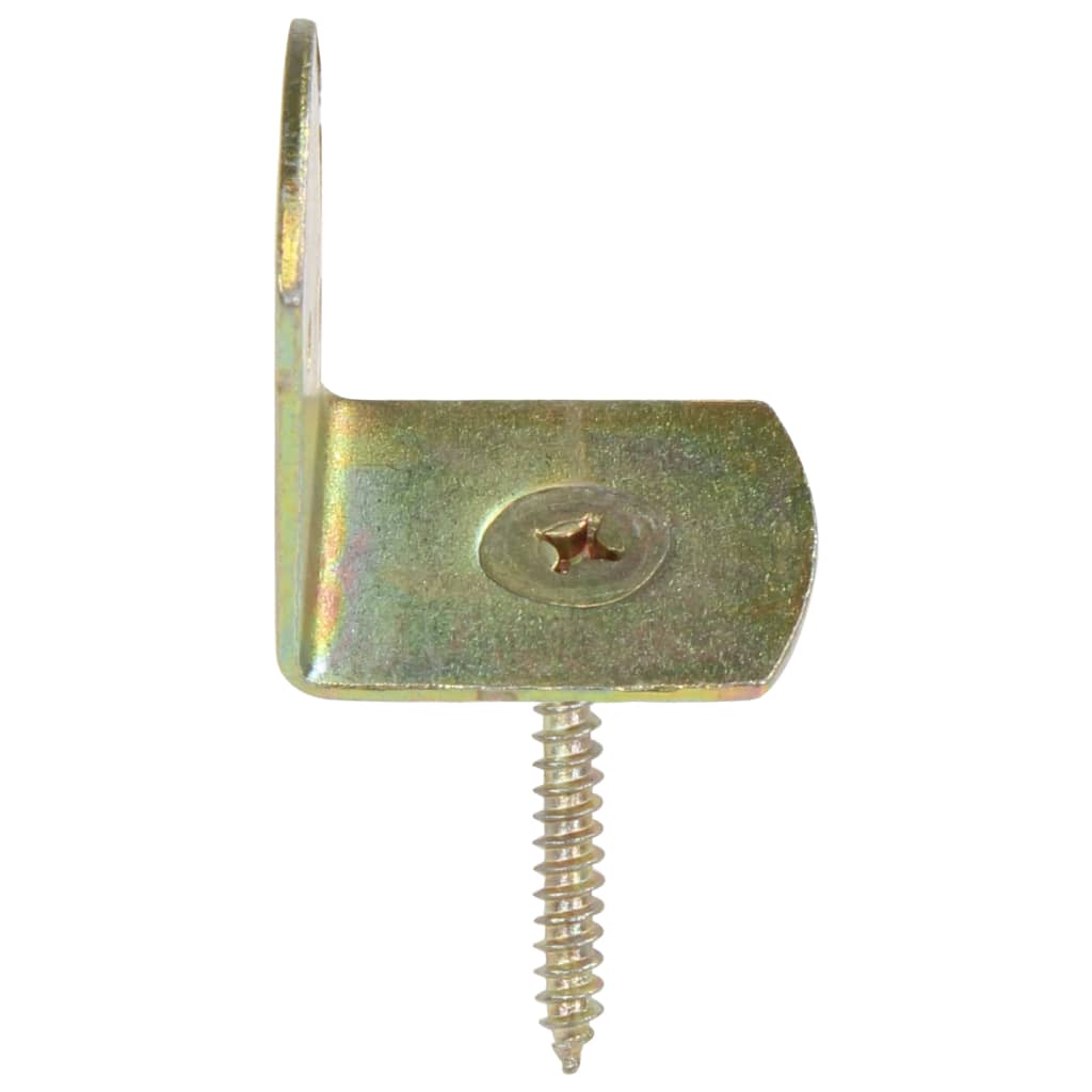 beslag til hegnspanel 24 stk. L-formet galvaniseret metal