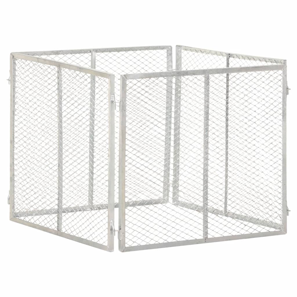 kompostbeholder 85x85x70 cm galvaniseret jern