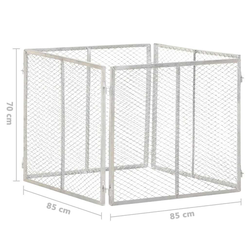kompostbeholder 85x85x70 cm galvaniseret jern