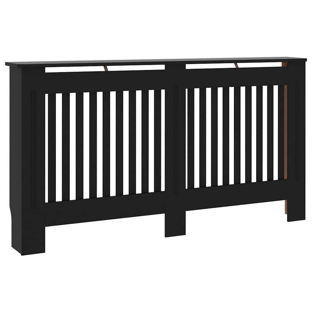 radiatorskjuler 152x19x81,5 cm konstrueret træ sort