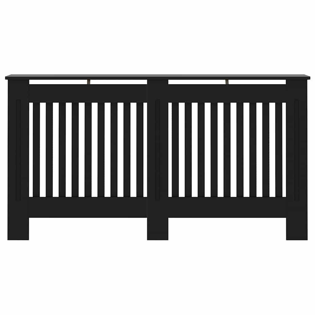 radiatorskjuler 152x19x81,5 cm konstrueret træ sort