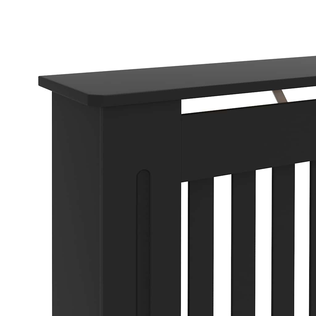 radiatorskjuler 152x19x81,5 cm konstrueret træ sort