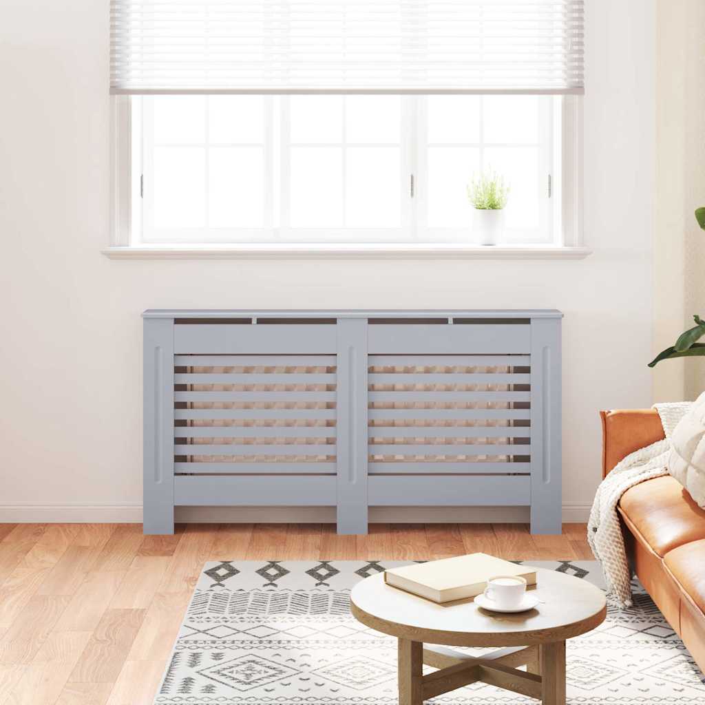 radiatorskjuler 152x19x81,5 cm MDF antracitgrå
