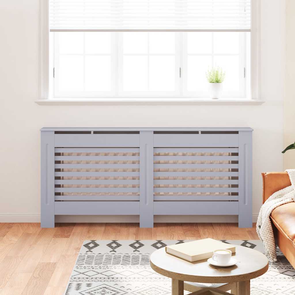 radiatorskjuler 172x19x81,5 cm MDF antracitgrå