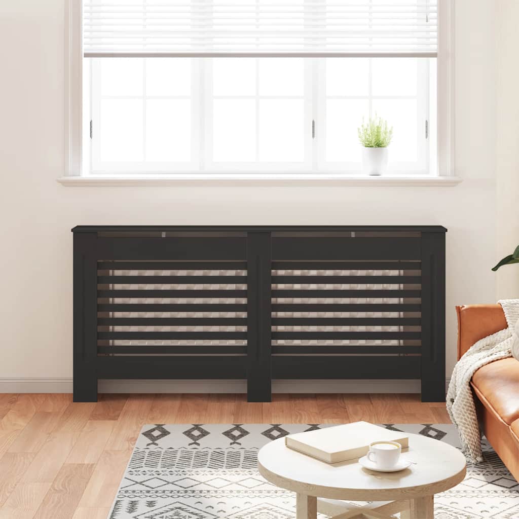 radiatorskjuler 172x19x81,5 cm MDF sort