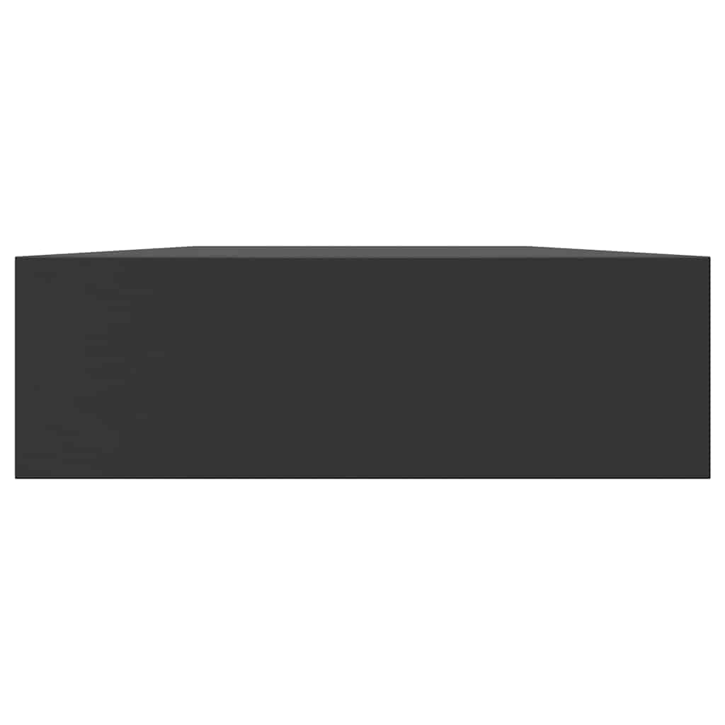 væghylde med skuffe 80x25x8 cm sort