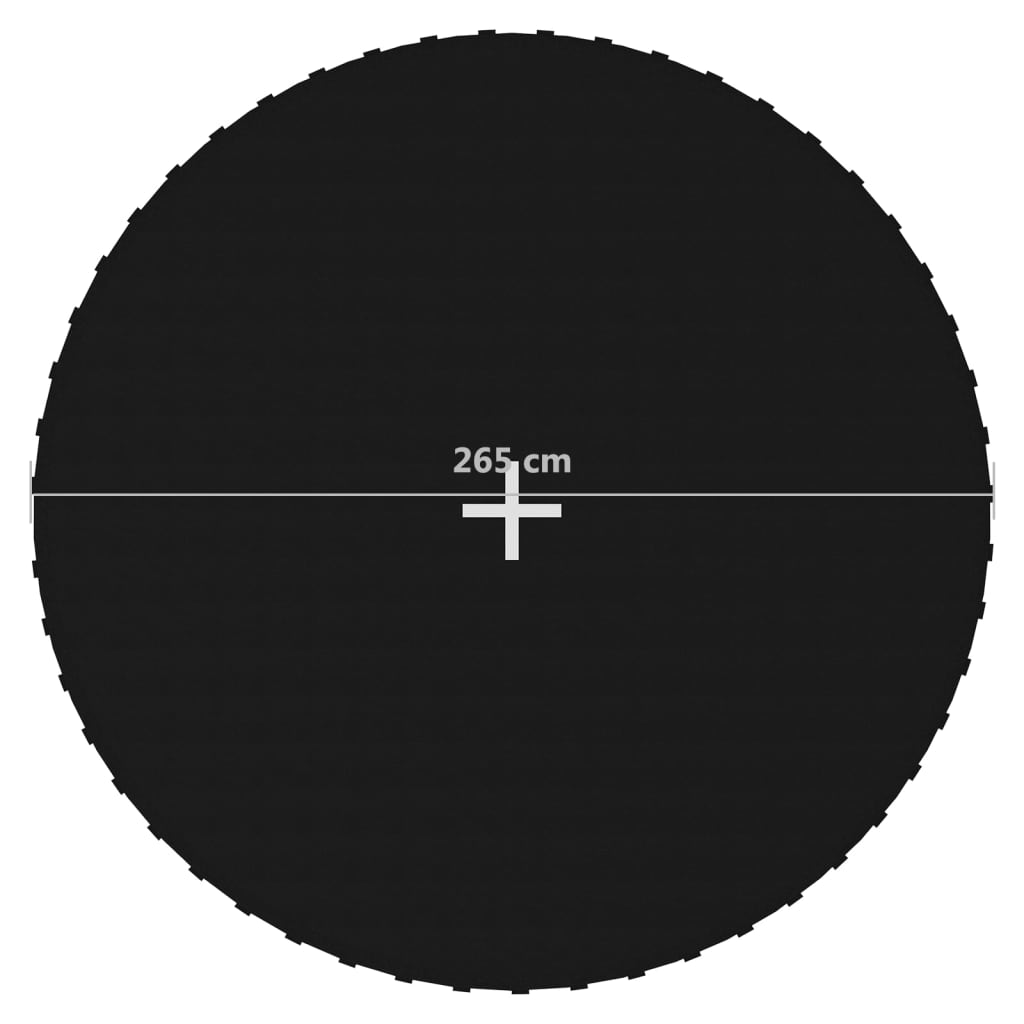 trampolinmåtte til 10 ft/3,05 m rund trampolin stof sort