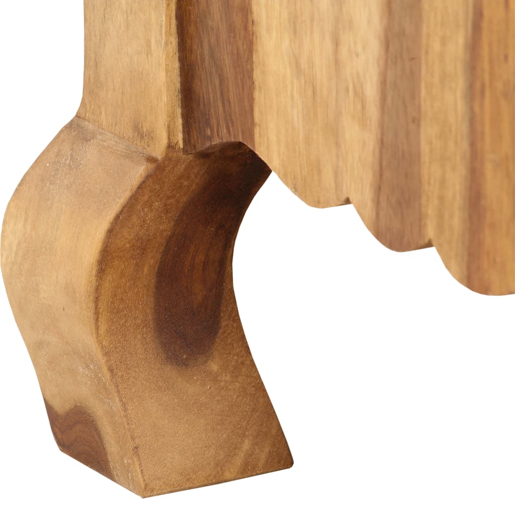 tv-bord 115x30x42 cm massivt teaktræ