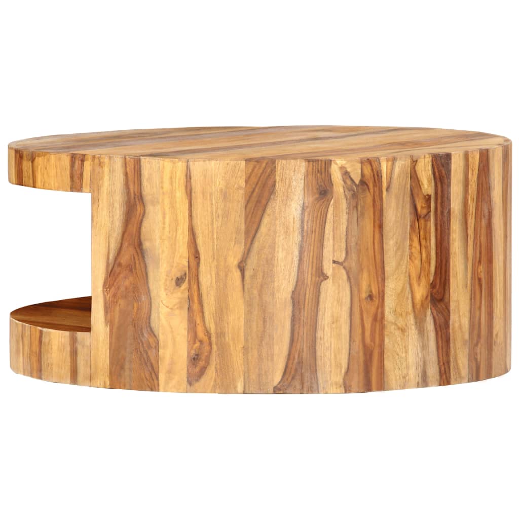 rundt sofabord 65x30 cm massivt akacietræ