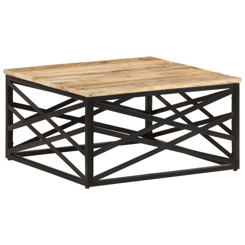 sofabord 68x68x35 cm massivt mangotræ