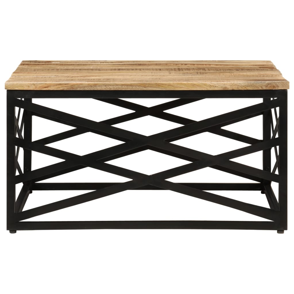 sofabord 68x68x35 cm massivt mangotræ
