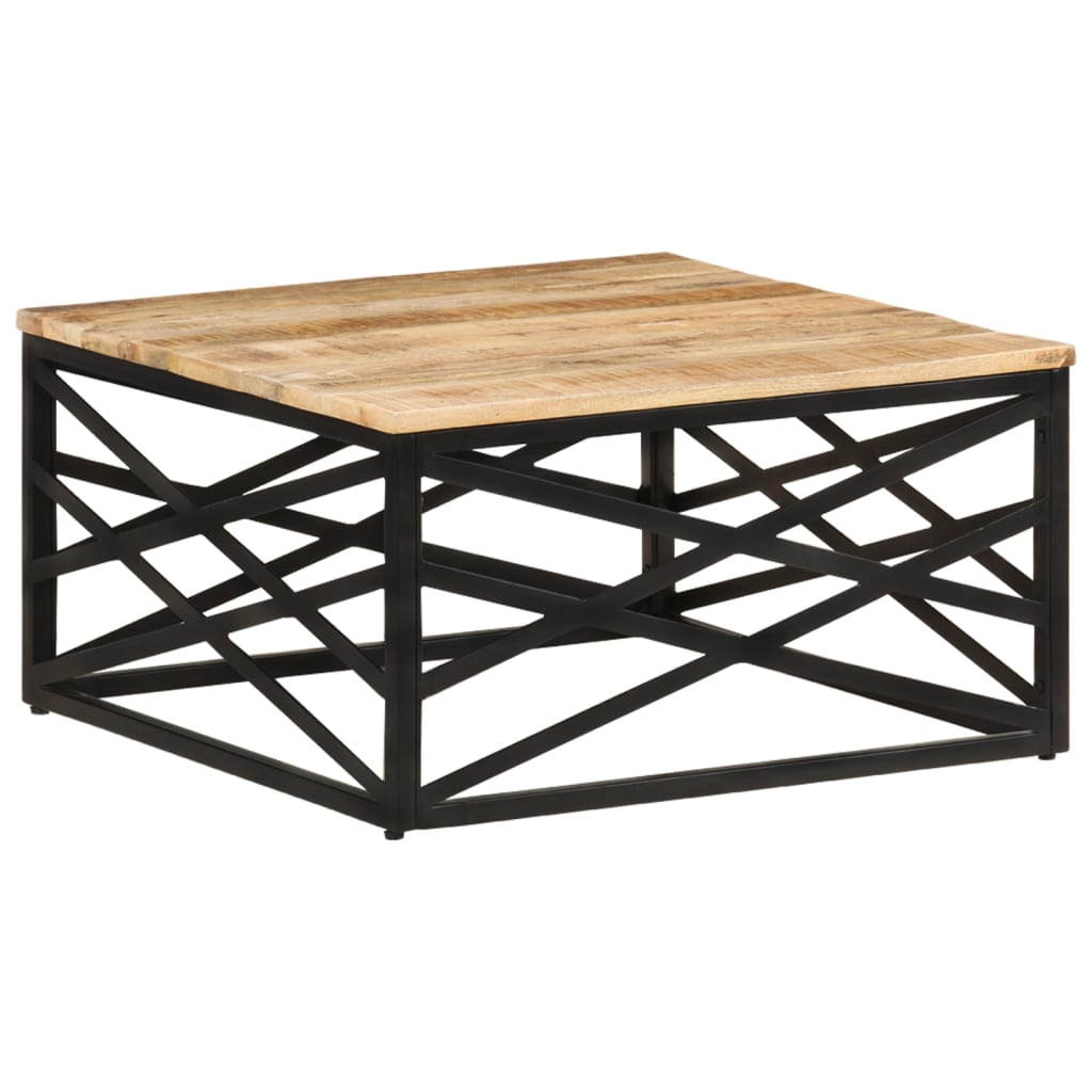 sofabord 68x68x35 cm massivt mangotræ