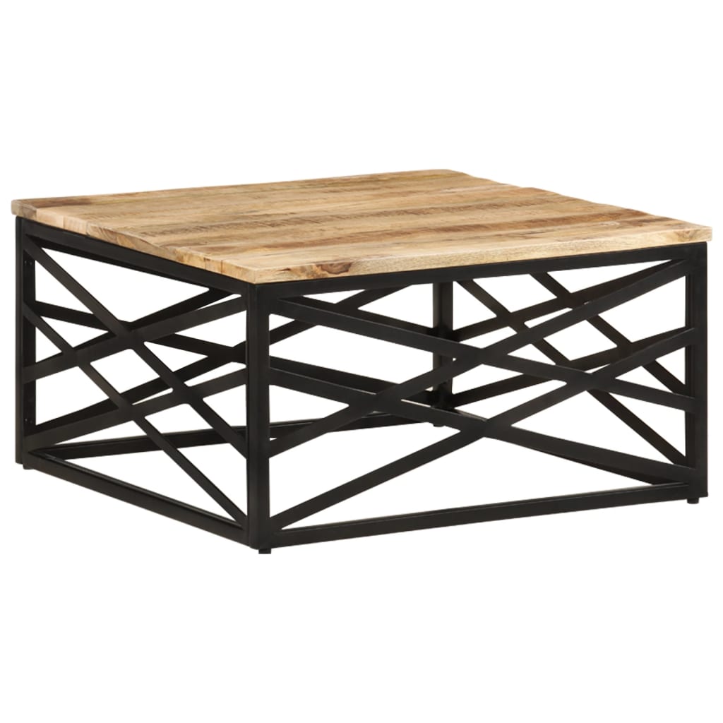 sofabord 68x68x35 cm massivt mangotræ