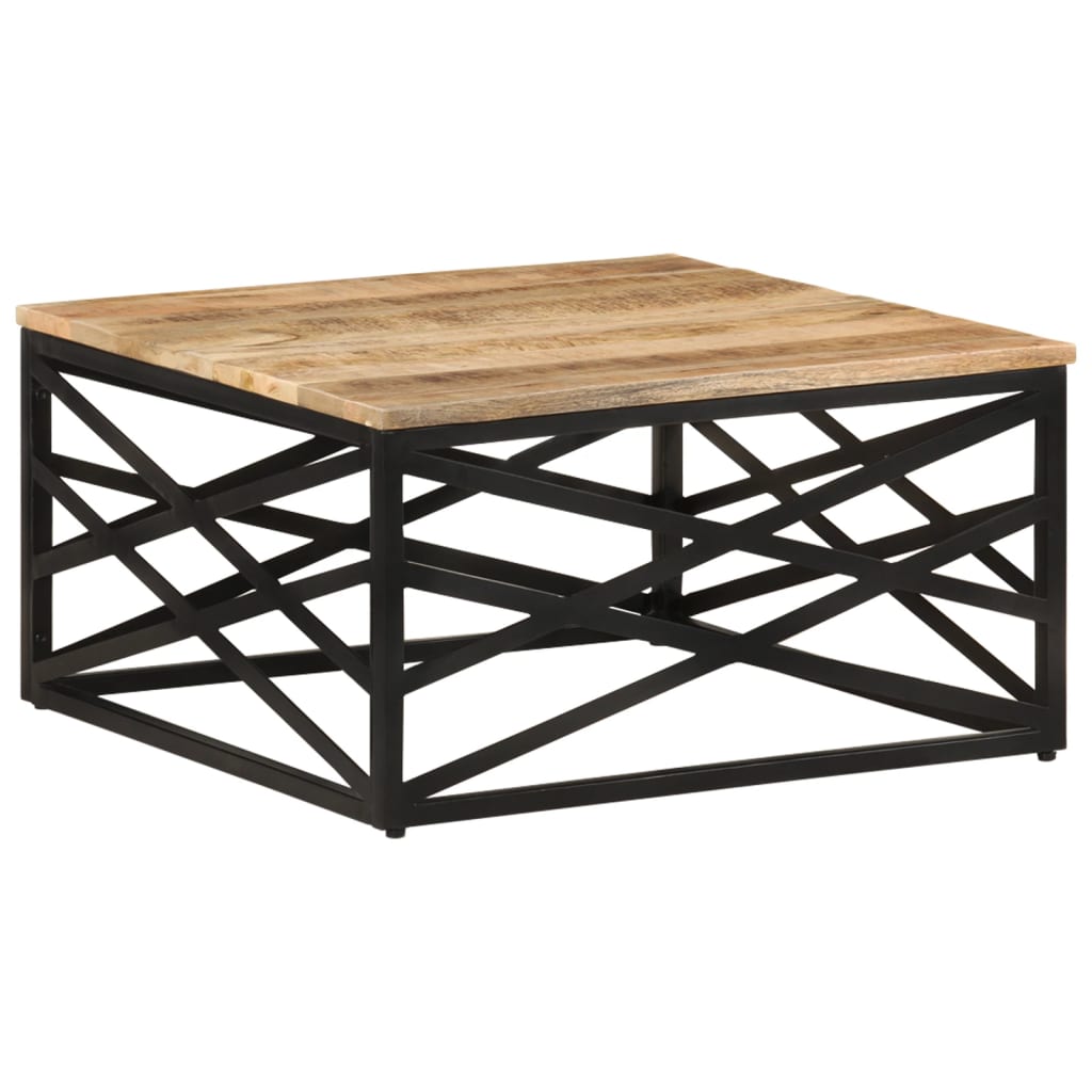 sofabord 68x68x35 cm massivt mangotræ