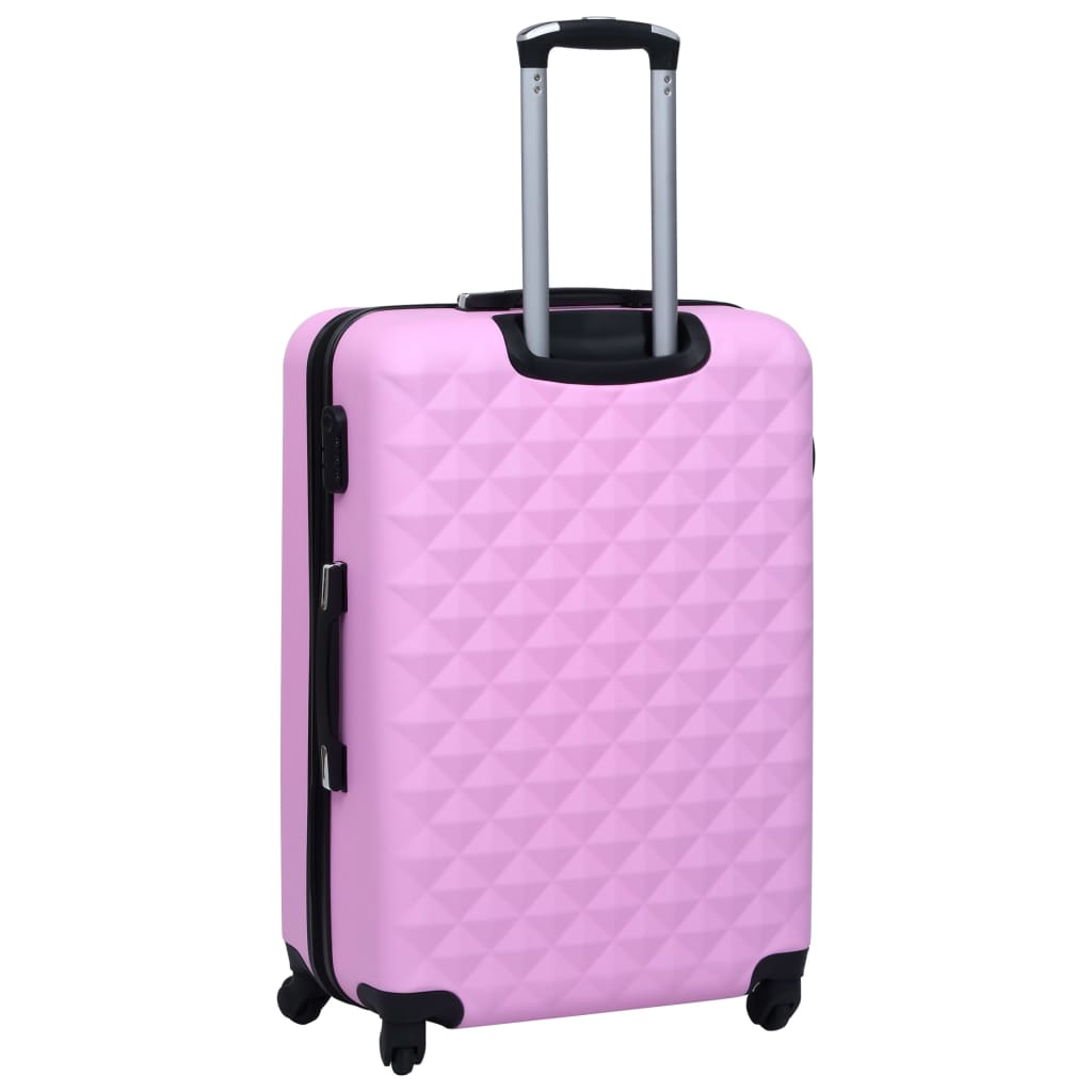 kuffertsæt 3 stk. hardcase ABS pink