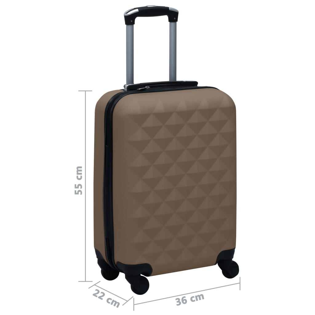 hardcase-kuffert ABS brun