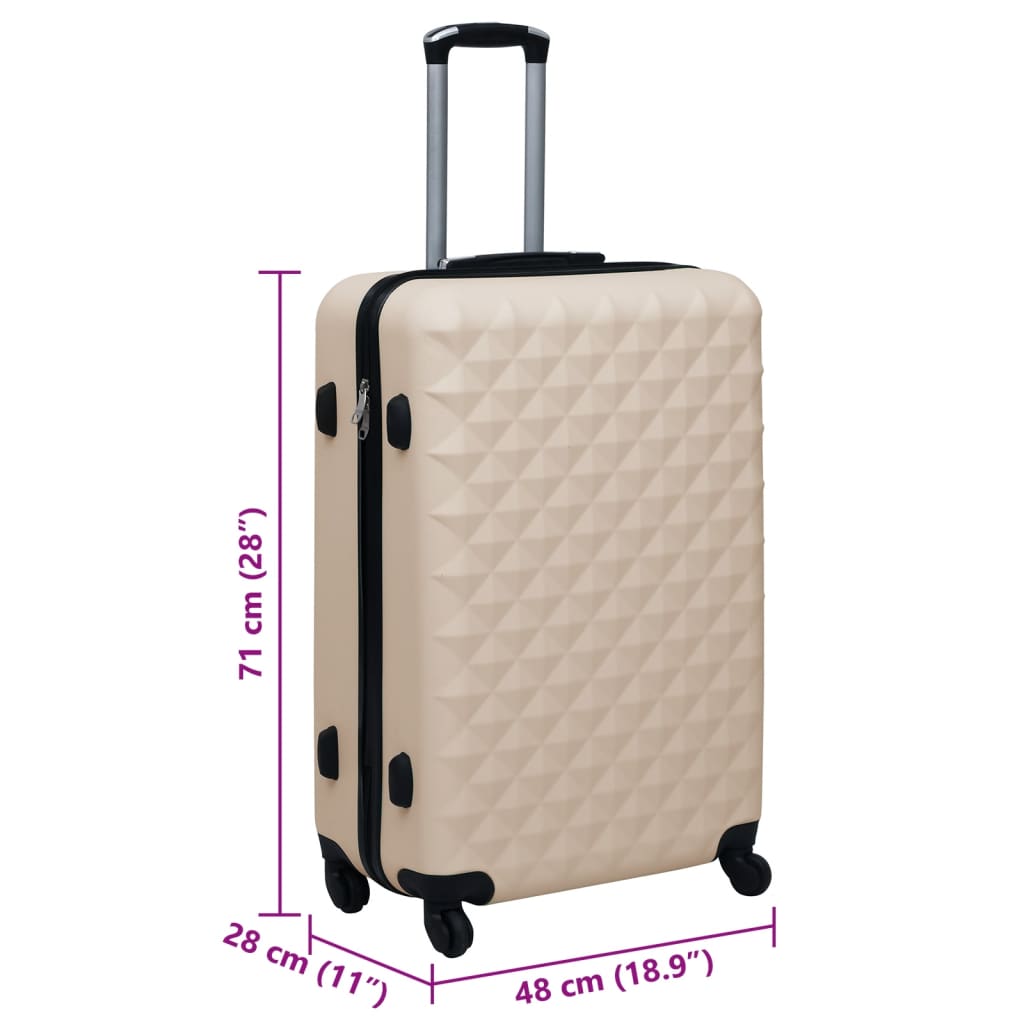 hardcase-kuffert ABS guldfarvet