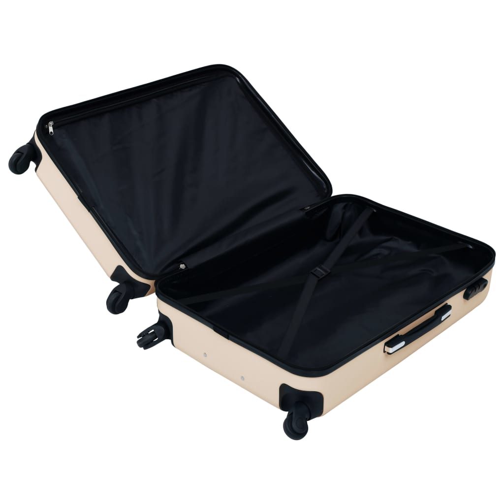 kuffertsæt 2 dele hardcase ABS guldfarvet