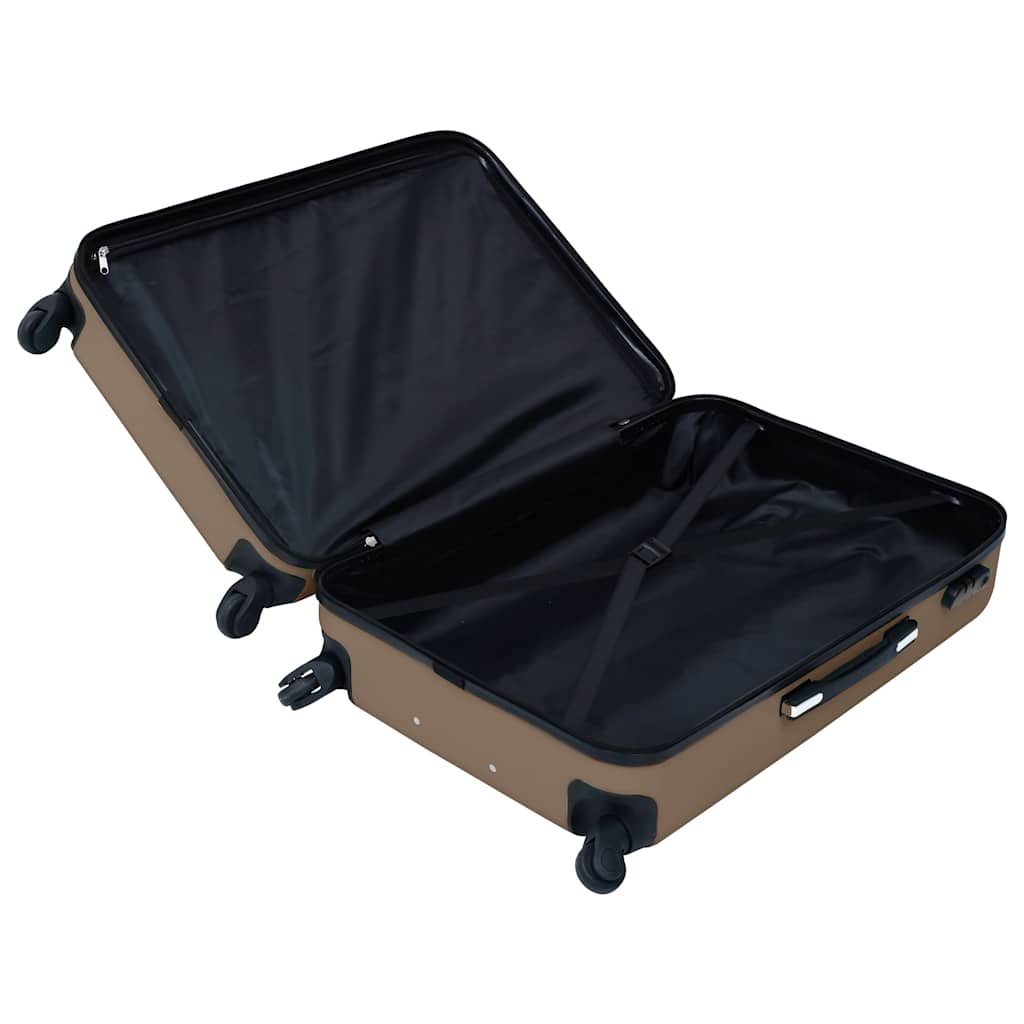 kuffertsæt 2 stk. hardcase ABS brun