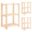 reoler 3 stk. 3 hylder 60x38x90 cm massivt fyrretræ 150 kg