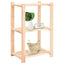 reoler 3 stk. 3 hylder 60x38x90 cm massivt fyrretræ 150 kg