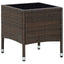 havebord 40x40x45 cm polyrattan brun