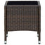 havebord 40x40x45 cm polyrattan brun