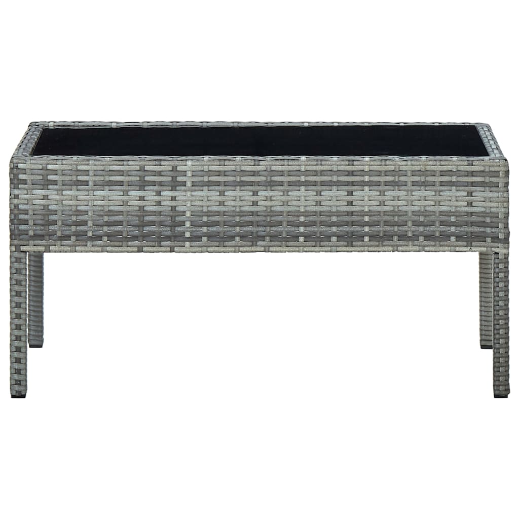 havebord 75x40x37 cm polyrattan grå