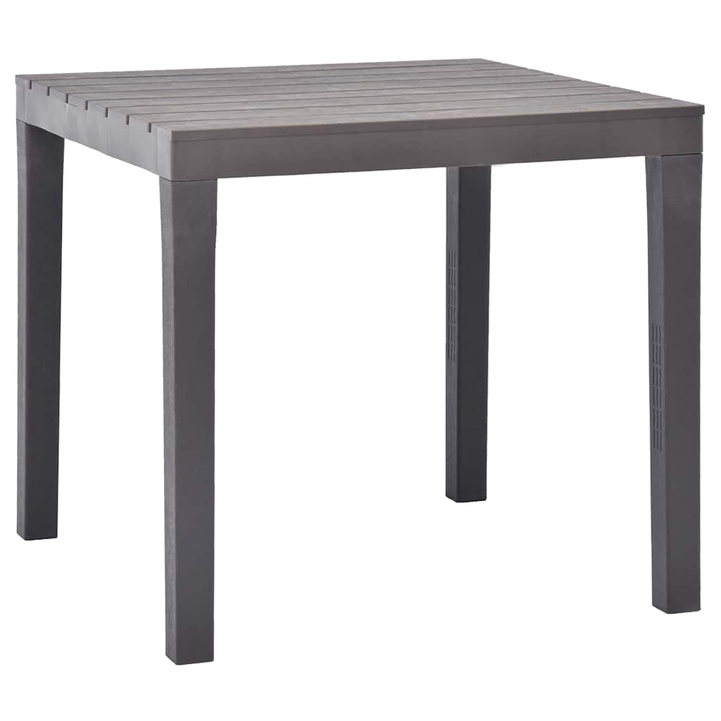 havebord 78 x 78 x 72 cm plastik mokkafarvet