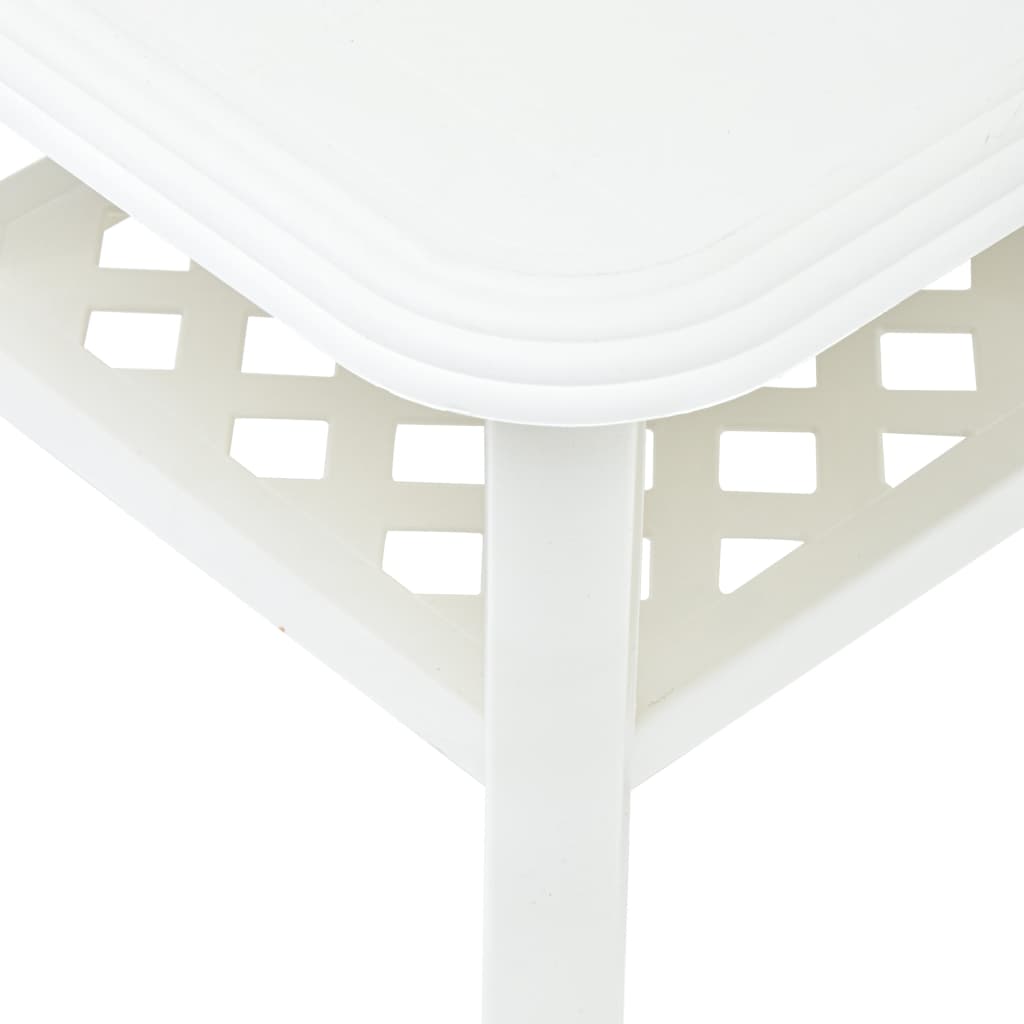 sofabord 90 x 60 x 46 cm plastik hvid