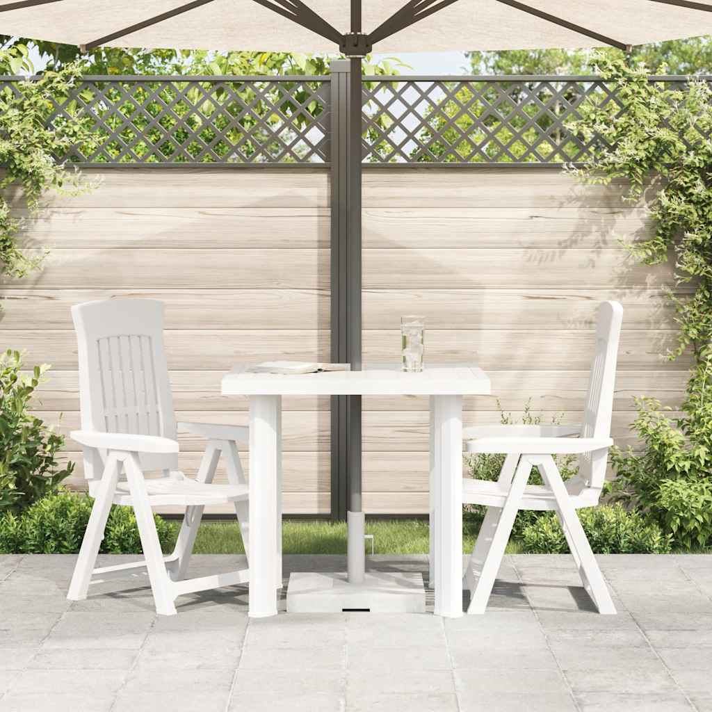 havebord 80 x 75 x 72 cm plastik hvid