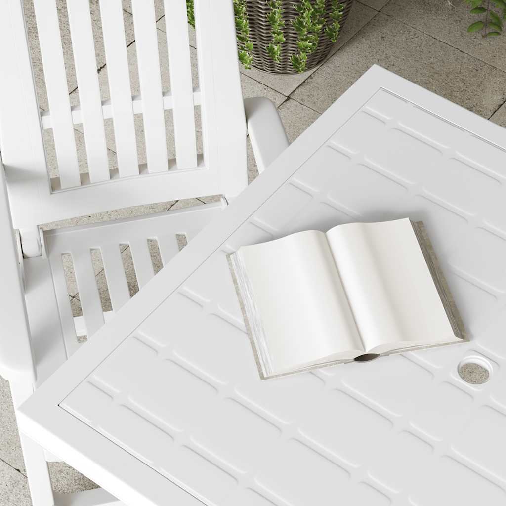 havebord 80 x 75 x 72 cm plastik hvid