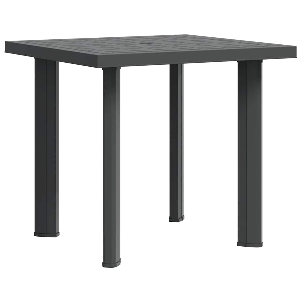 havebord 80 x 75 x 72 cm plastik antracitgrå