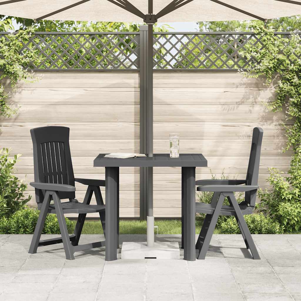 havebord 80 x 75 x 72 cm plastik antracitgrå