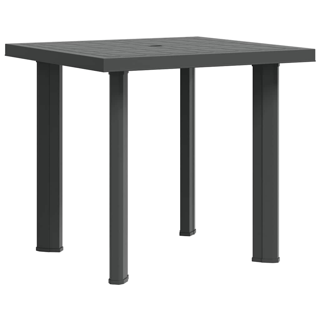 havebord 80 x 75 x 72 cm plastik antracitgrå