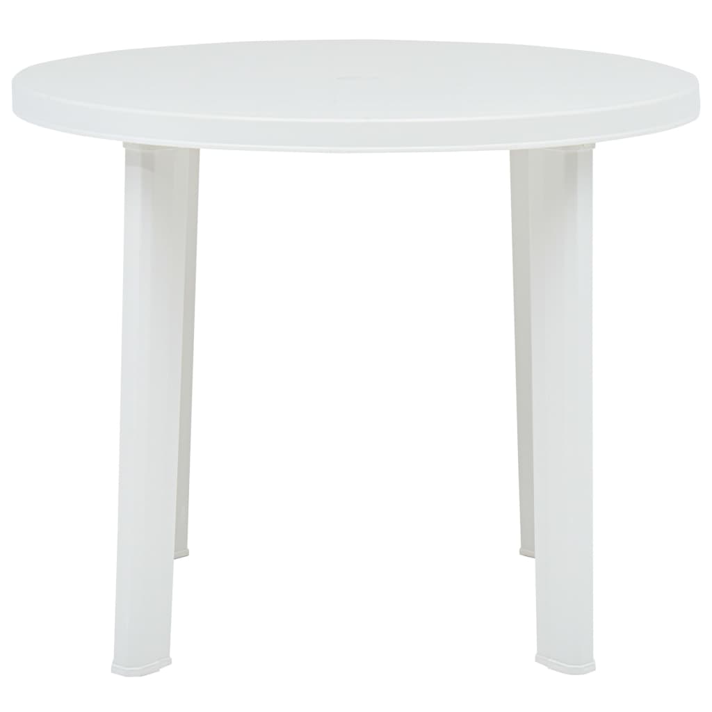 havebord 89 cm plastik hvid