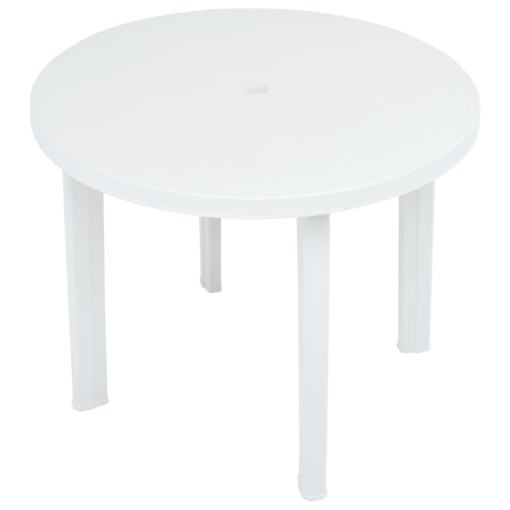 havebord 89 cm plastik hvid