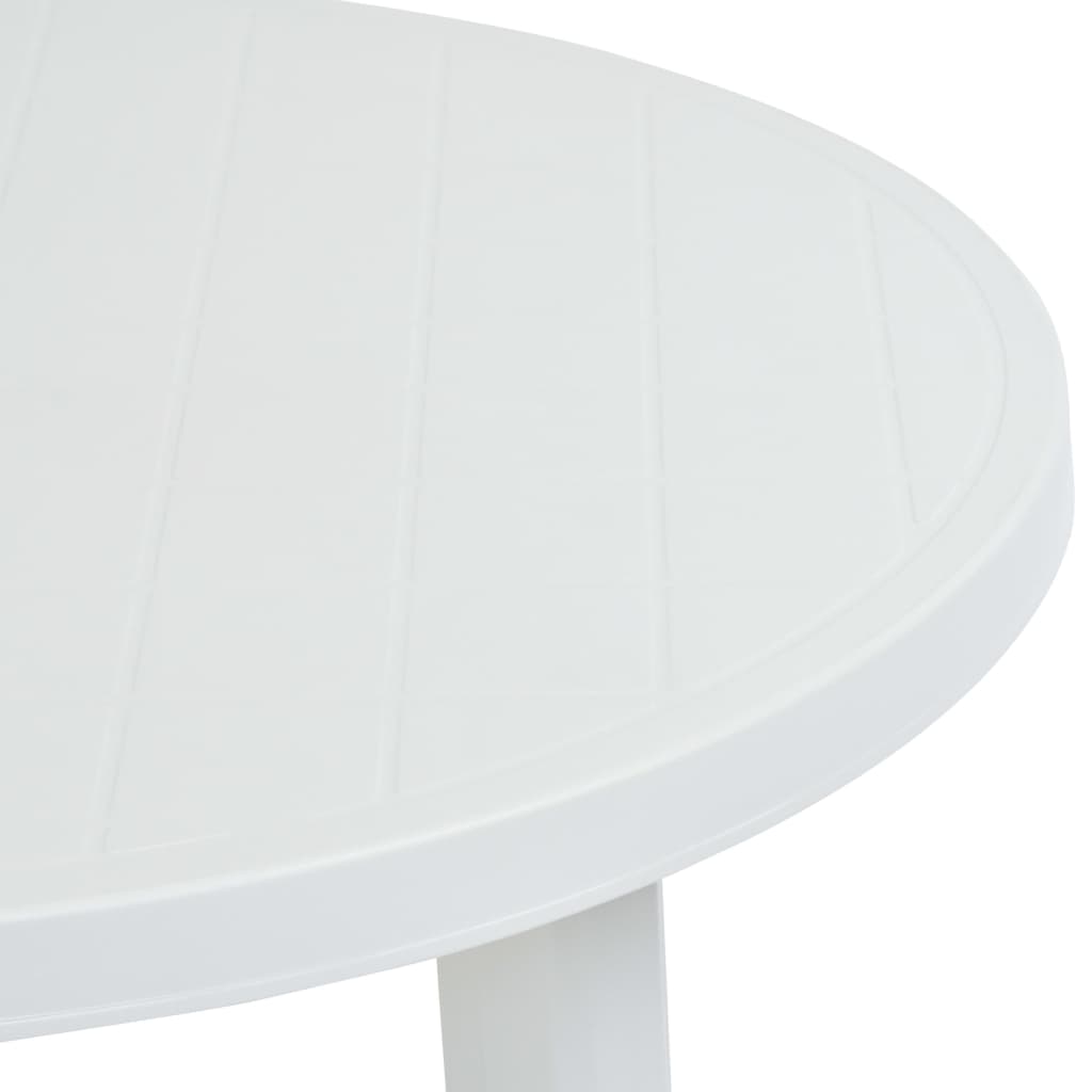 havebord 89 cm plastik hvid