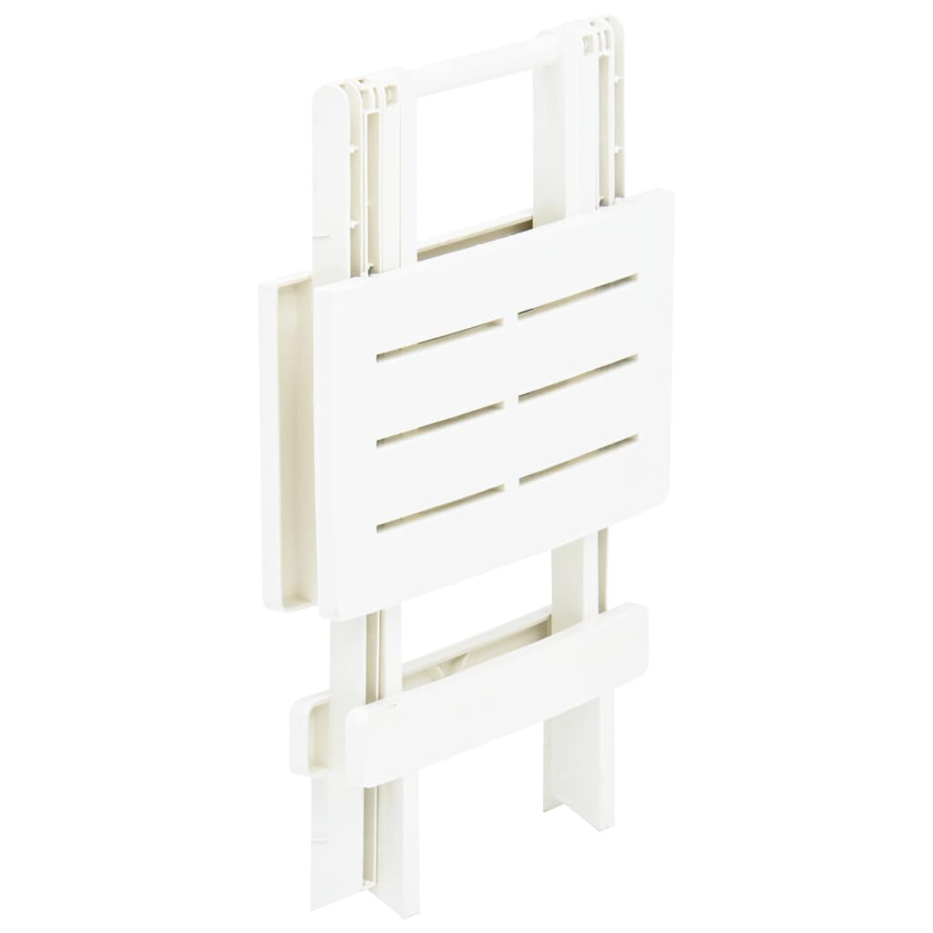 foldbart havebord 45x43x50 cm plastik hvid