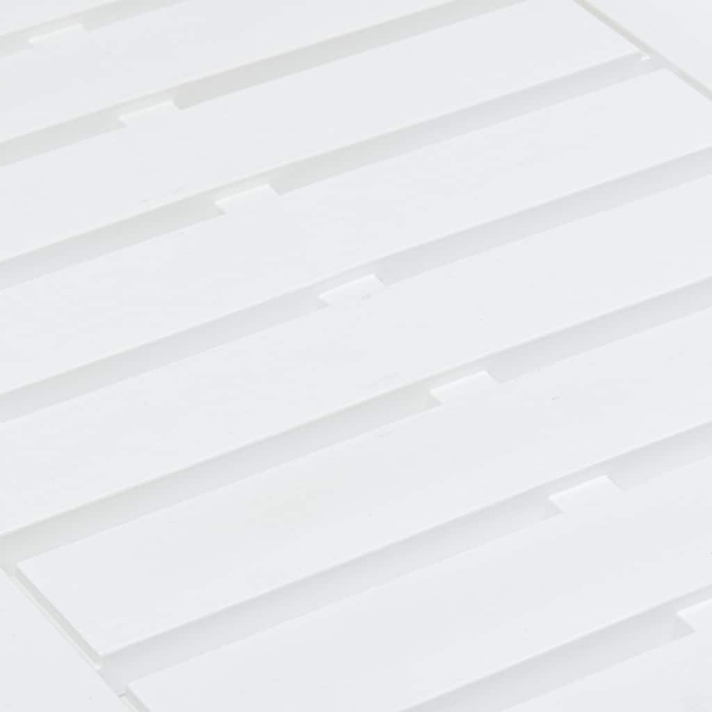 havebord 78x55x38 cm plastik hvid