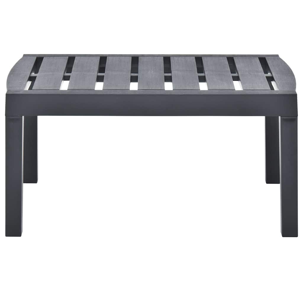 havebord 78x55x38 cm plastik antracitgrå