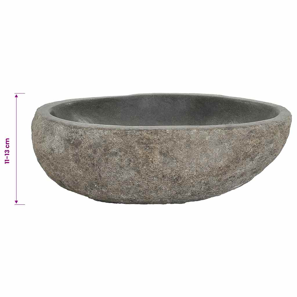 håndvask (29-38) x (24-31) cm oval flodsten
