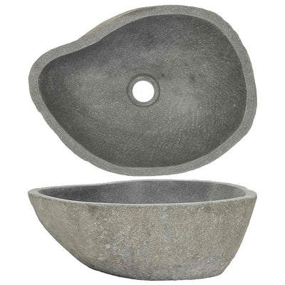 håndvask (37-46) x (29-36) cm oval flodsten