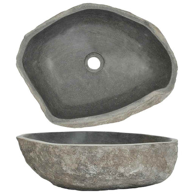 håndvask (45-53)x(34-41) cm oval flodsten