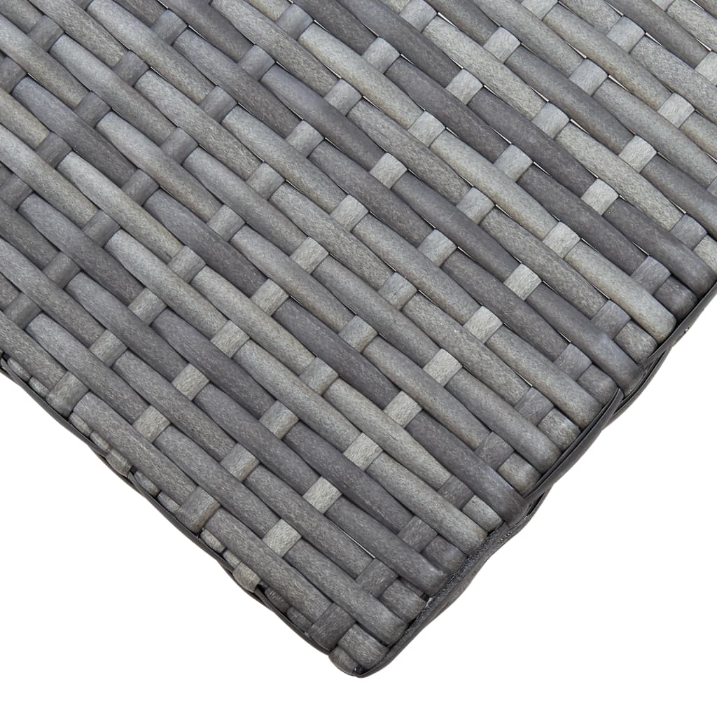 foldbar taburet polyrattan grå