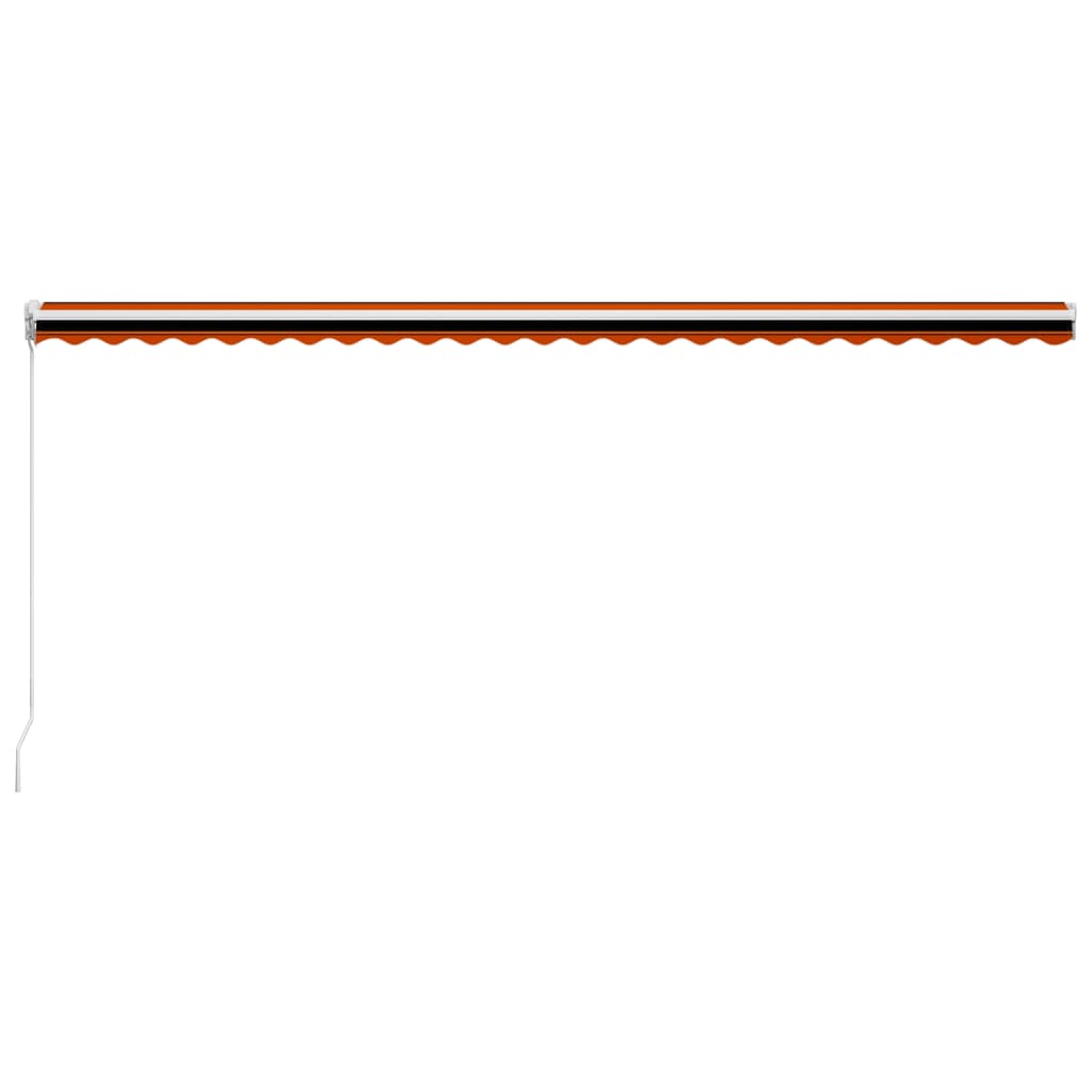 foldemarkise manuel betjening 600 x 300 cm orange og brun