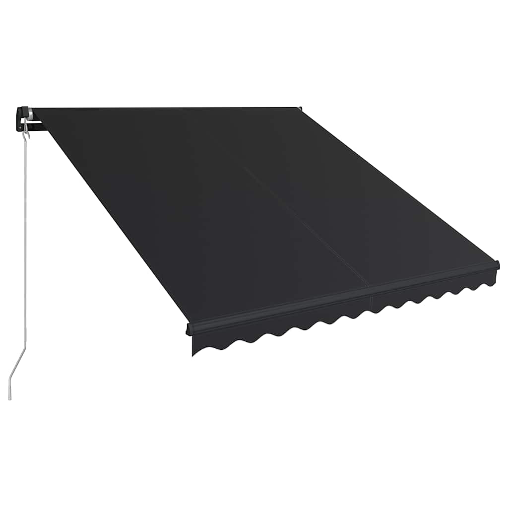 markise m. LED-lys 350x250 cm manuel betjening antracitgrå