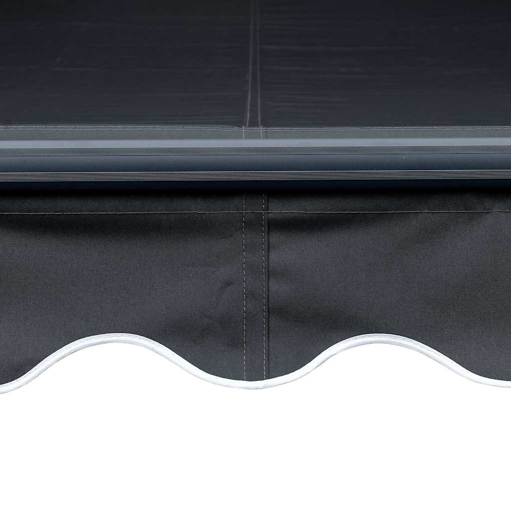 markise m. LED-lys 350x250 cm manuel betjening antracitgrå