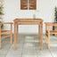havebord 80x80x80 cm massivt teaktræ