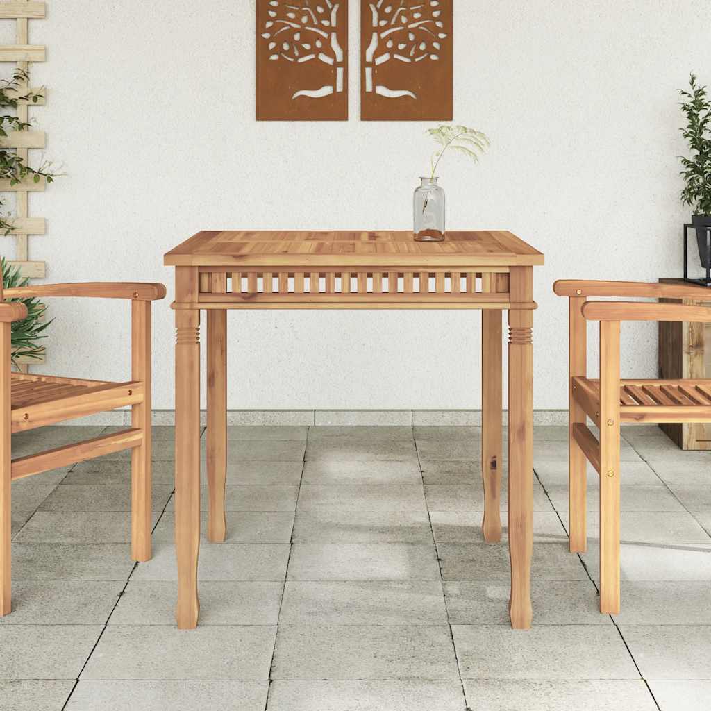 havebord 80x80x80 cm massivt teaktræ